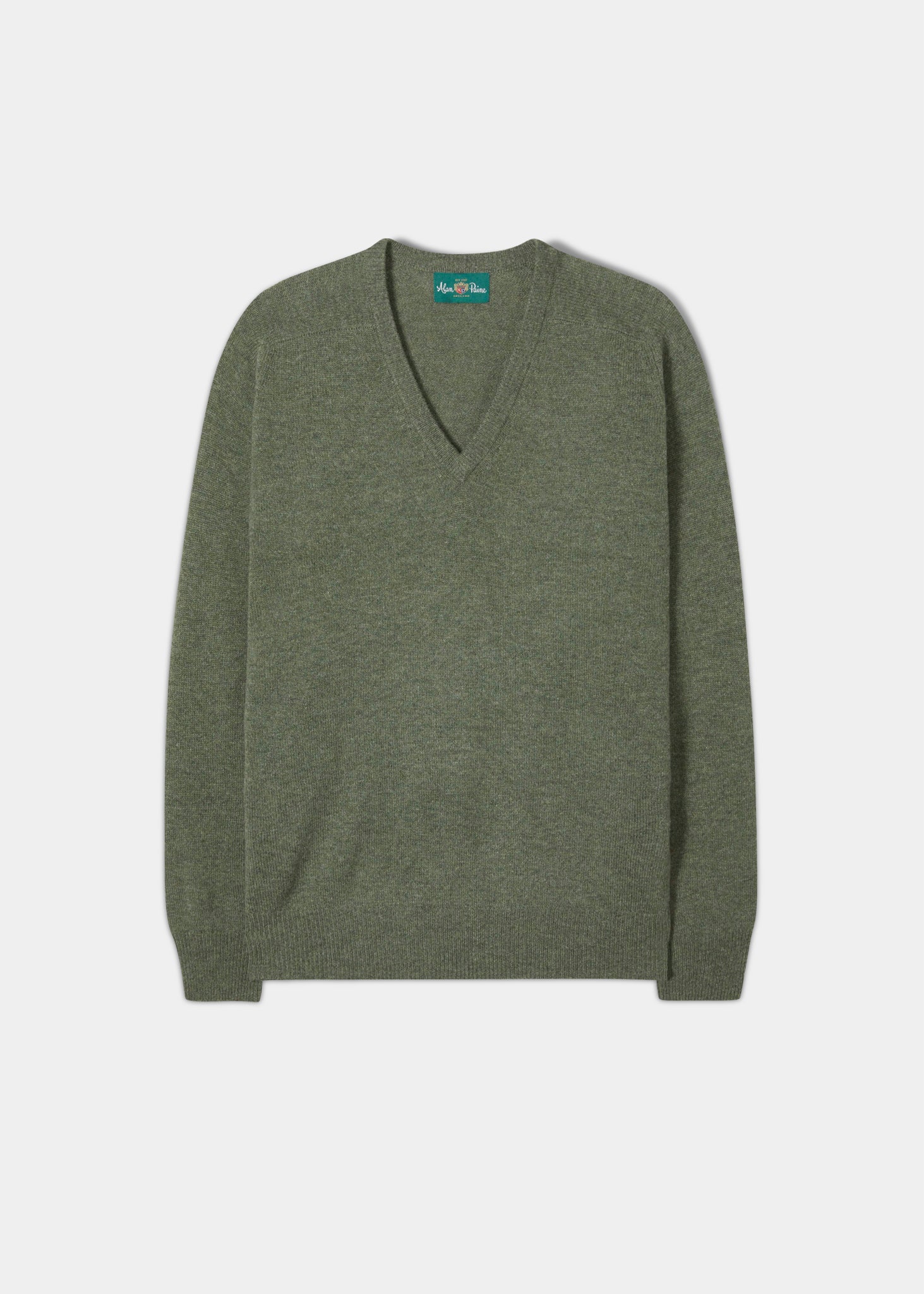 Men s Lambswool Jumper in Landscape Saddle Shoulder Sweater