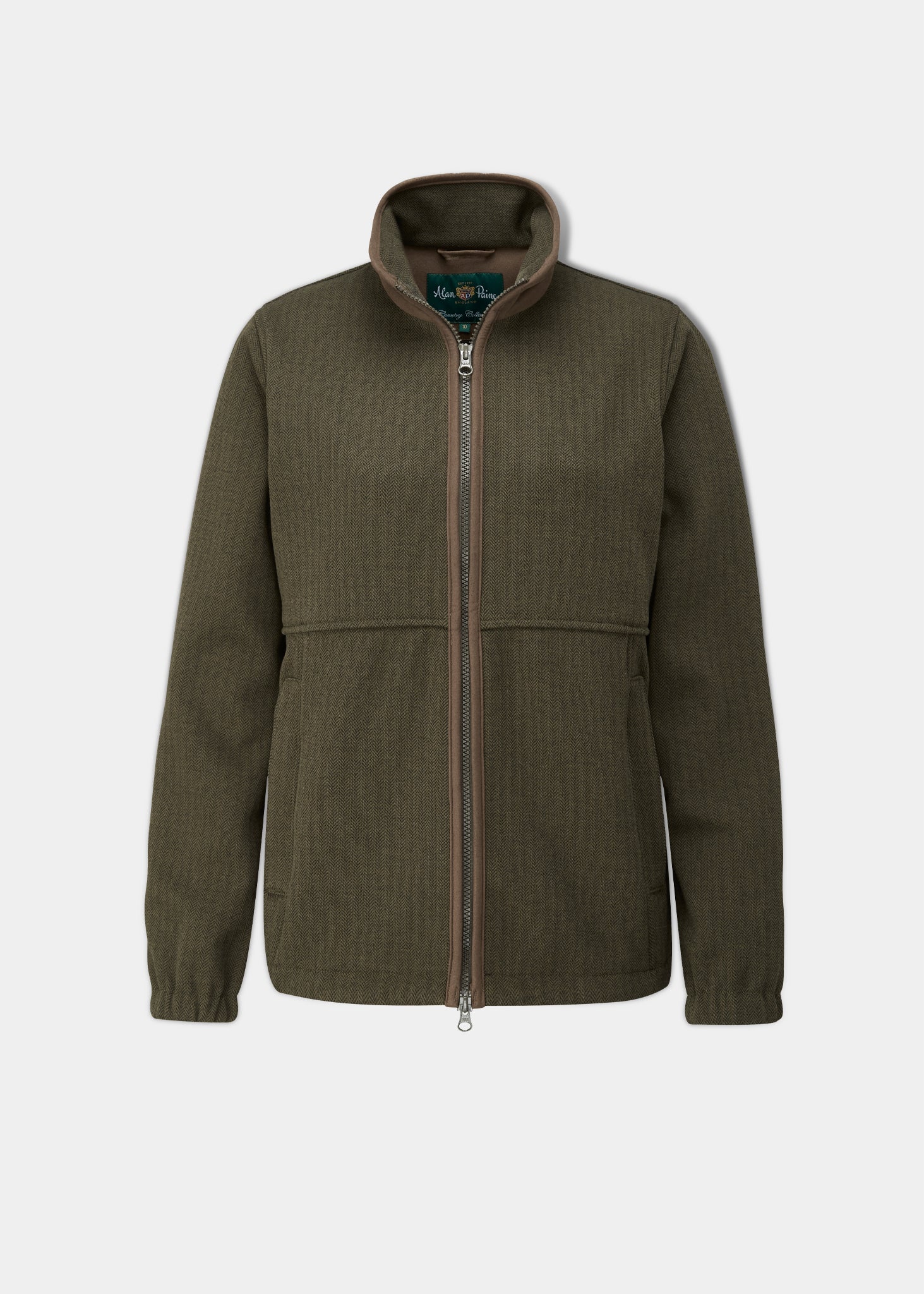 Aylsham Ladies Fleece Jacket In Green herringbone Alan Paine UK