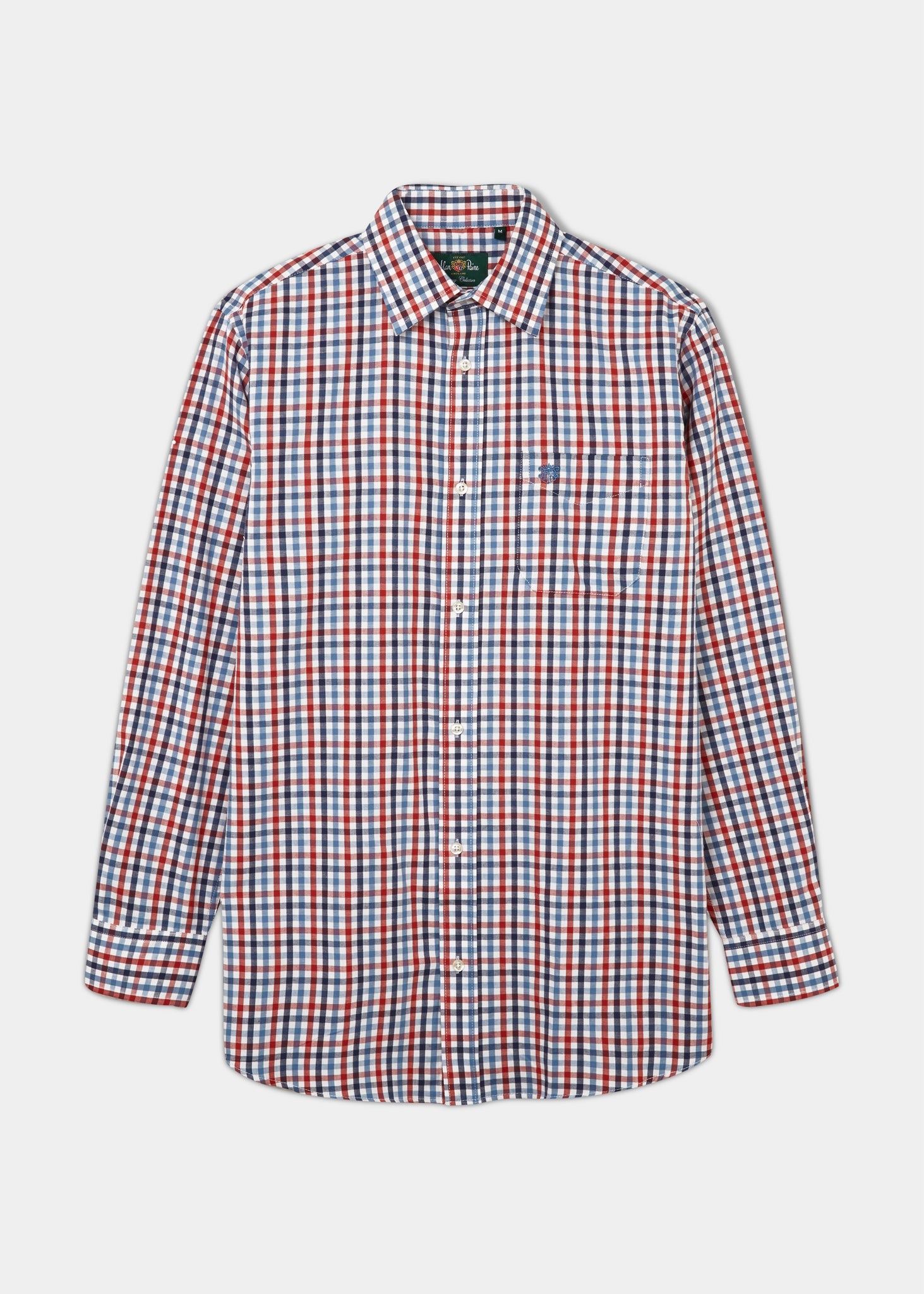 Ilkley Men s Blue and Navy Country Check Shirt Alan Paine EU