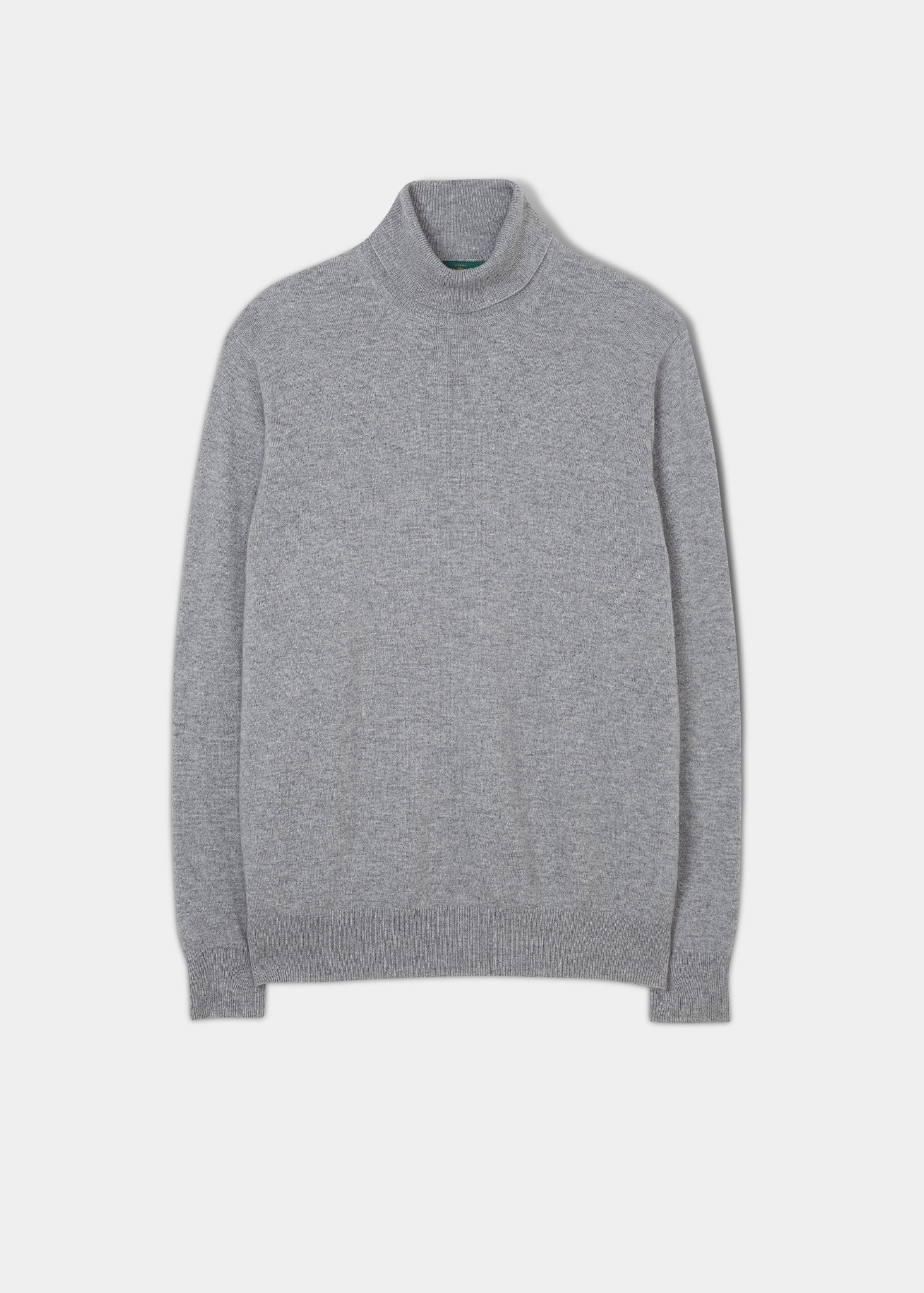 Glenure Men s Cashmere Roll Neck Jumper in Light Grey Mix Alan