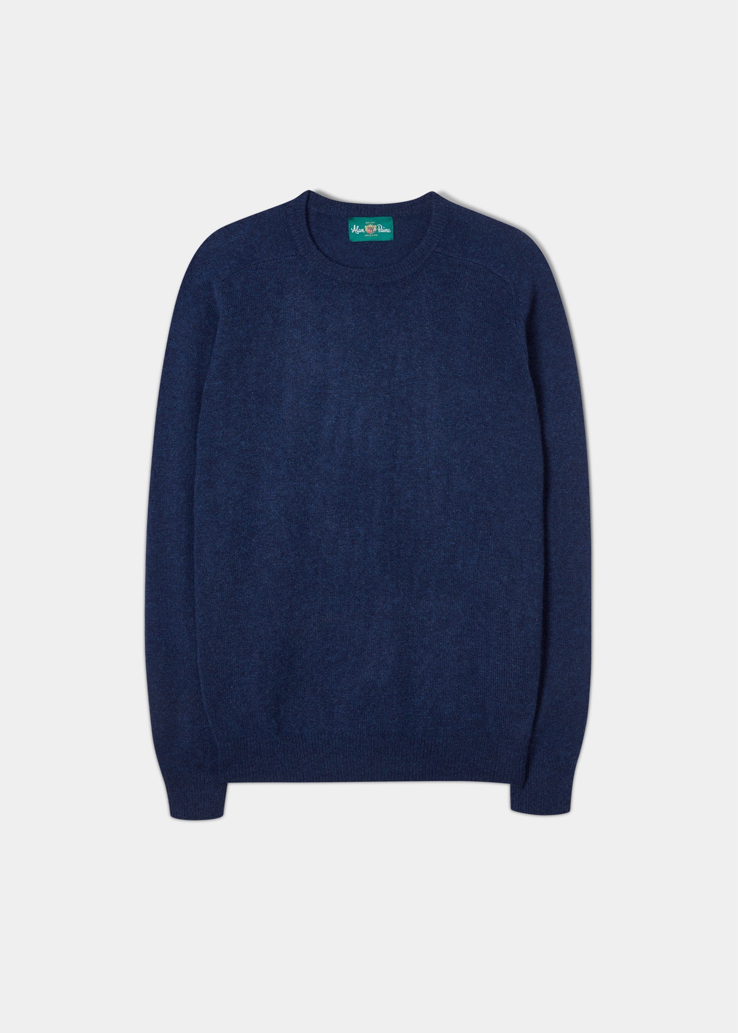 Lenzie Men s Lambswool Jumper In Indigo Regular Fit Alan Paine