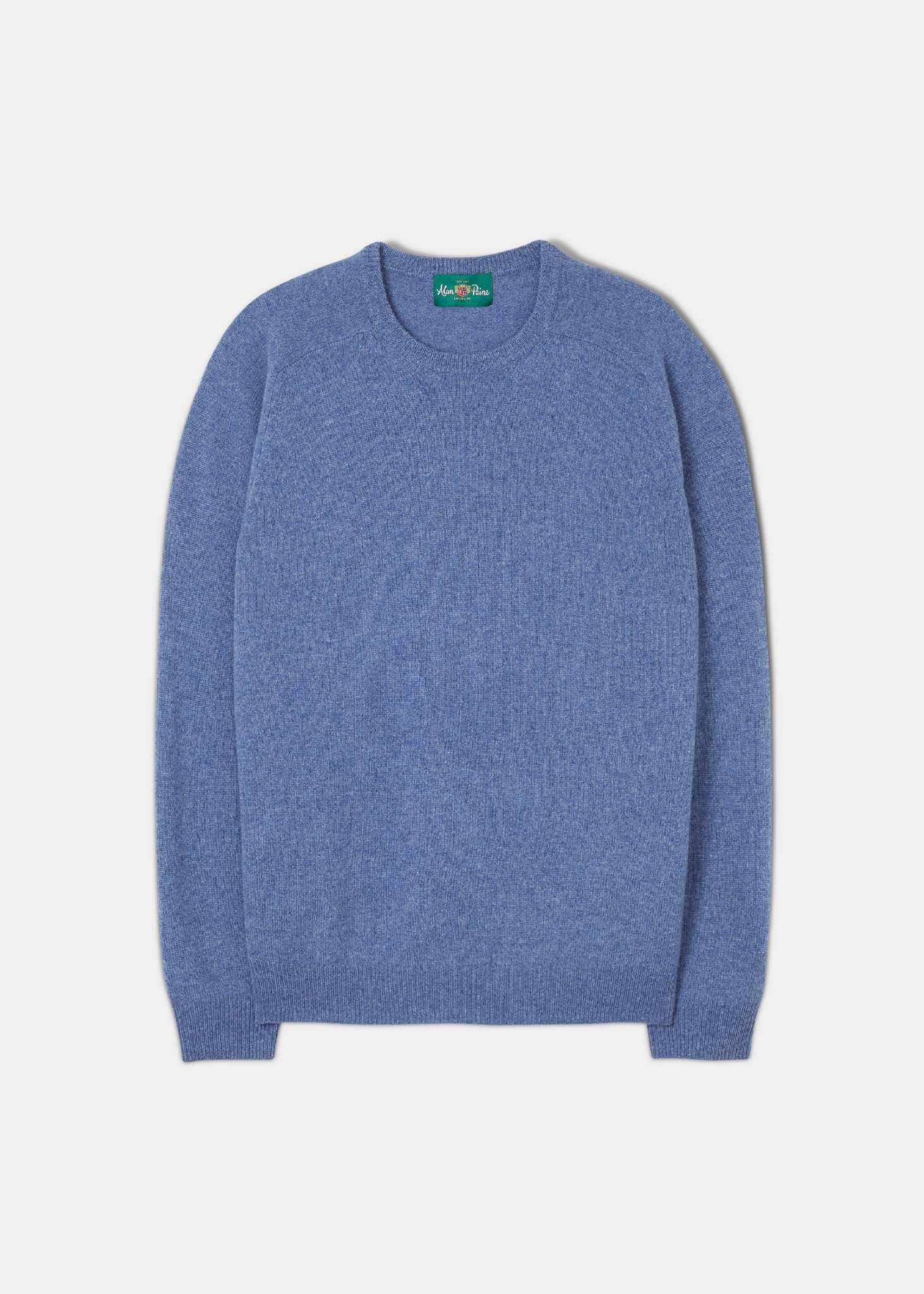 Lenzie Lambswool Crew Neck Jumper In Jeans Alan Paine UK Alan