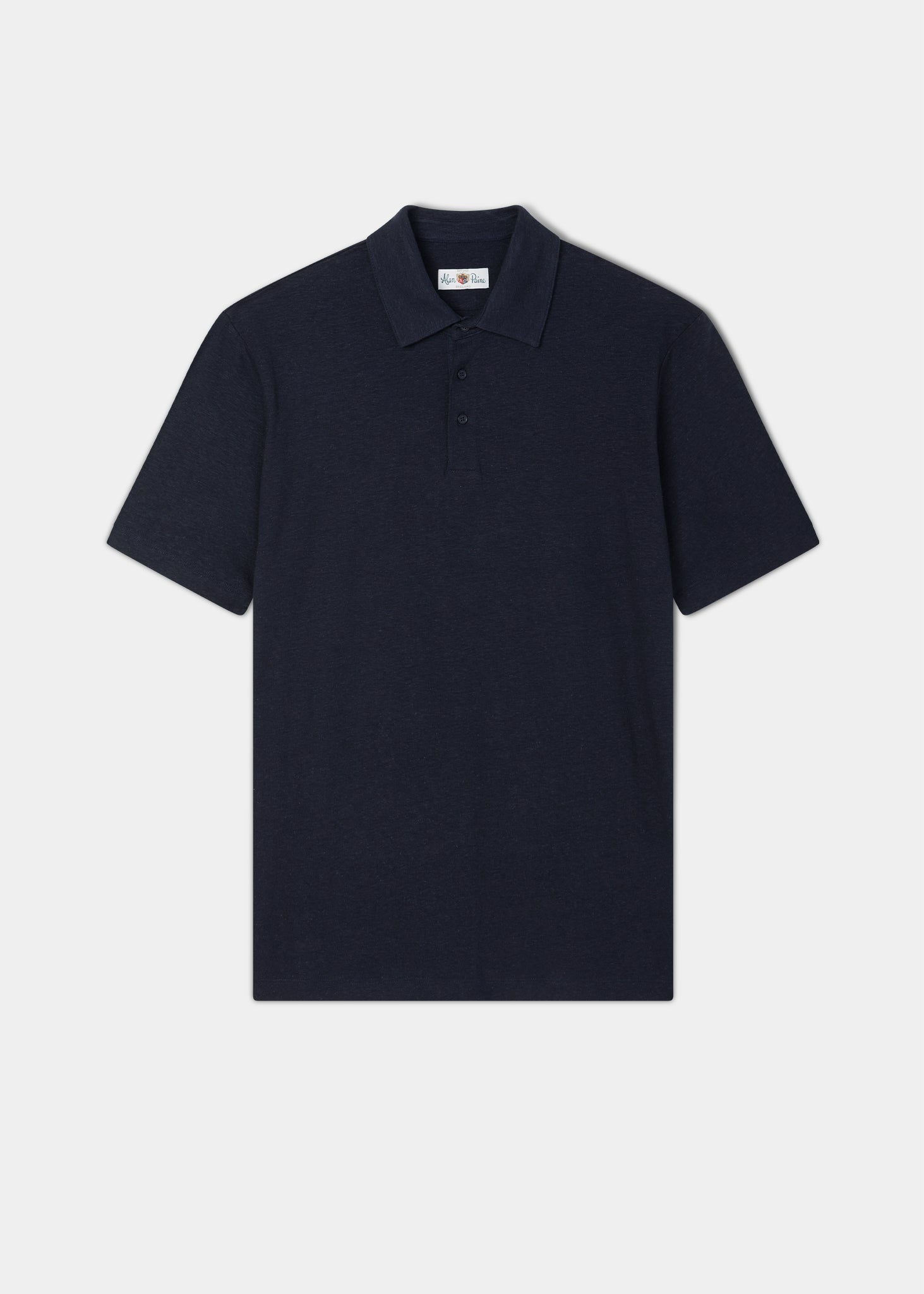 Rendham Cotton Linen Shirt In Navy Alan Paine Europe