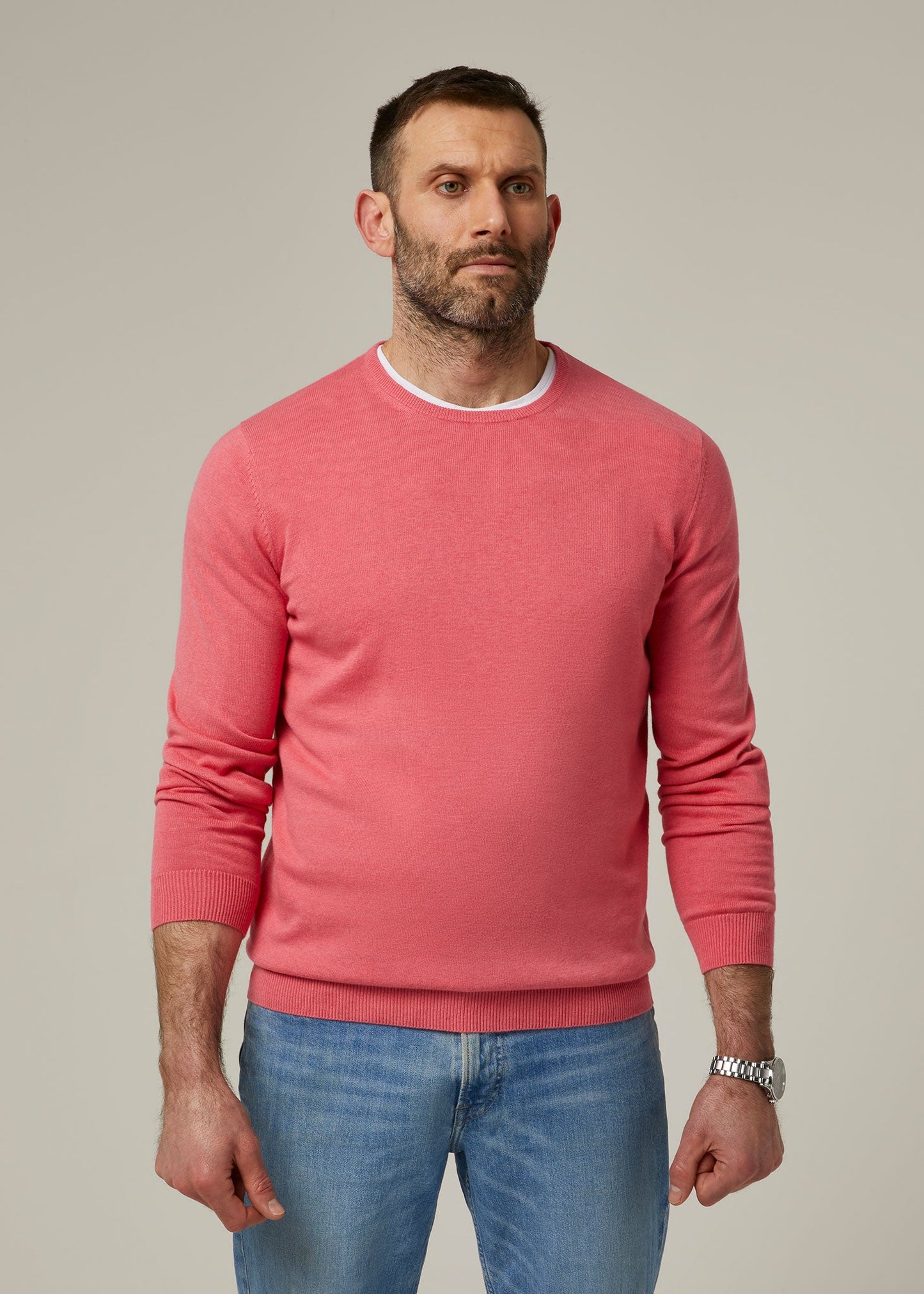 Leysmill Cotton Cashmere Jumper In Swizzle