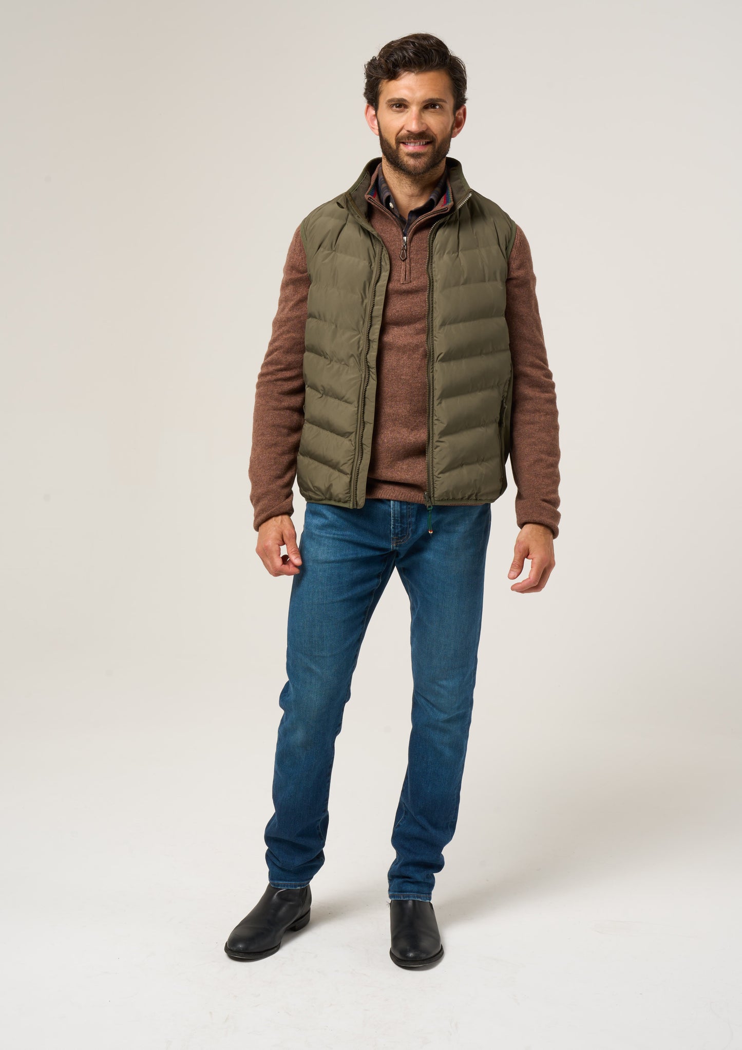 Calsall Men's Hybrid Gilet In Olive