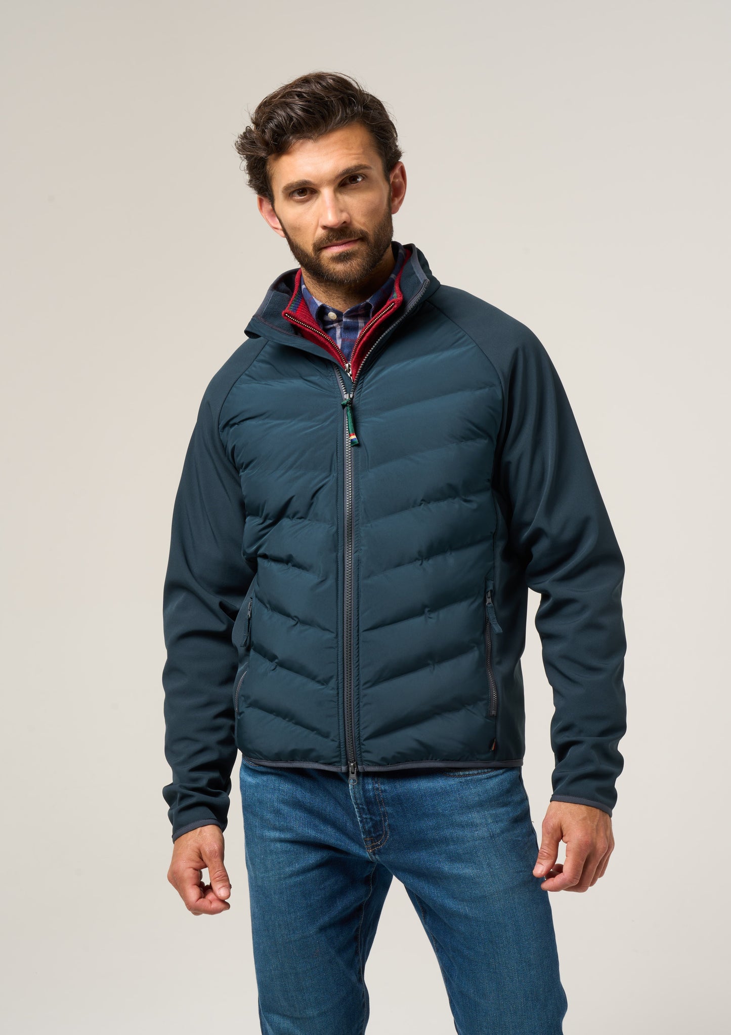 Calsall Men's Hybrid Jacket In Navy