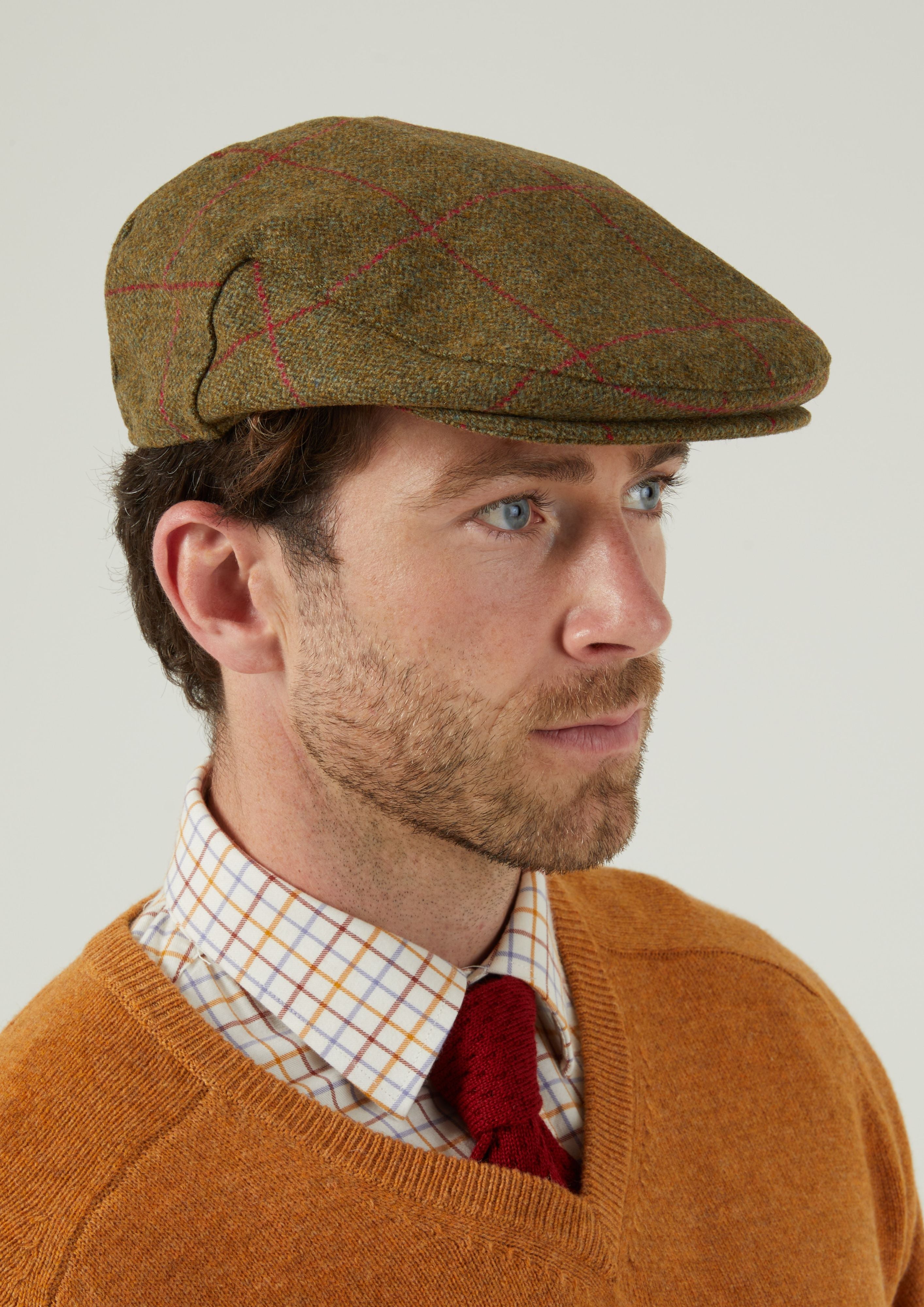 Mens tweed flat store cap