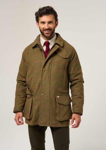 Combrook Men's Waterproof Tweed Coat In Sage