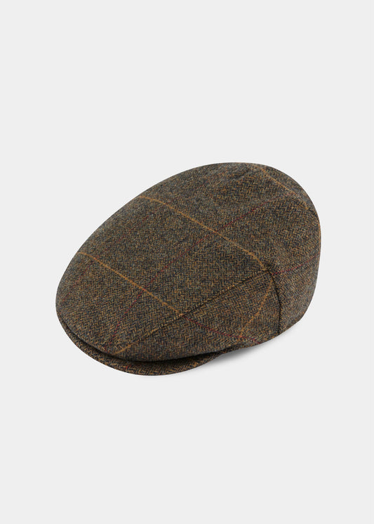 Combrook Men's Tweed Flat Cap In Teak