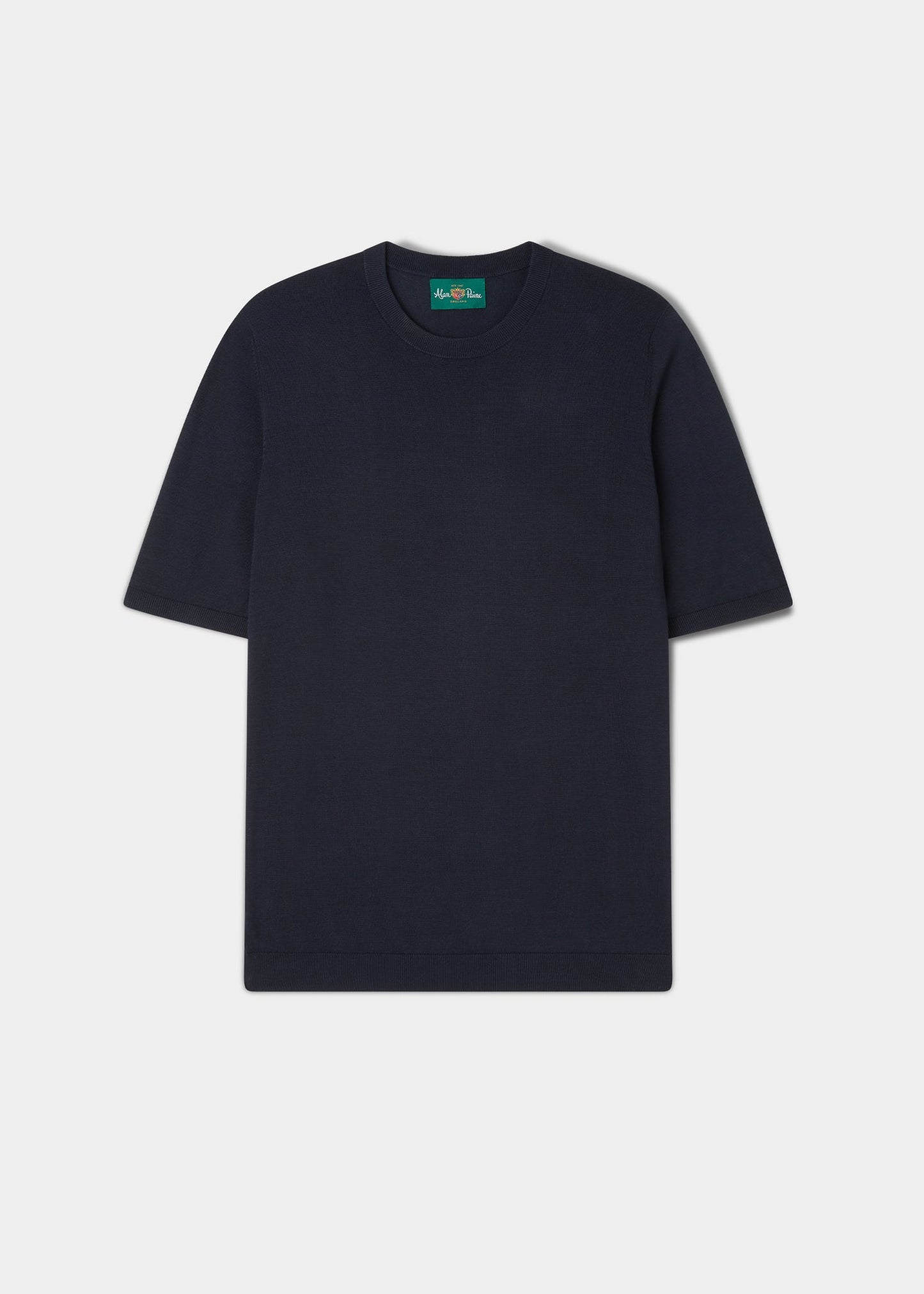 Fairbourne Short Sleeve Cotton Crew Neck In Dark Navy