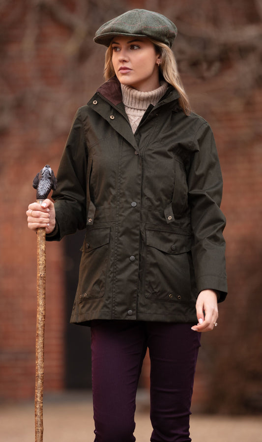 fernley-ladies-waterproof-field-coat-woodland