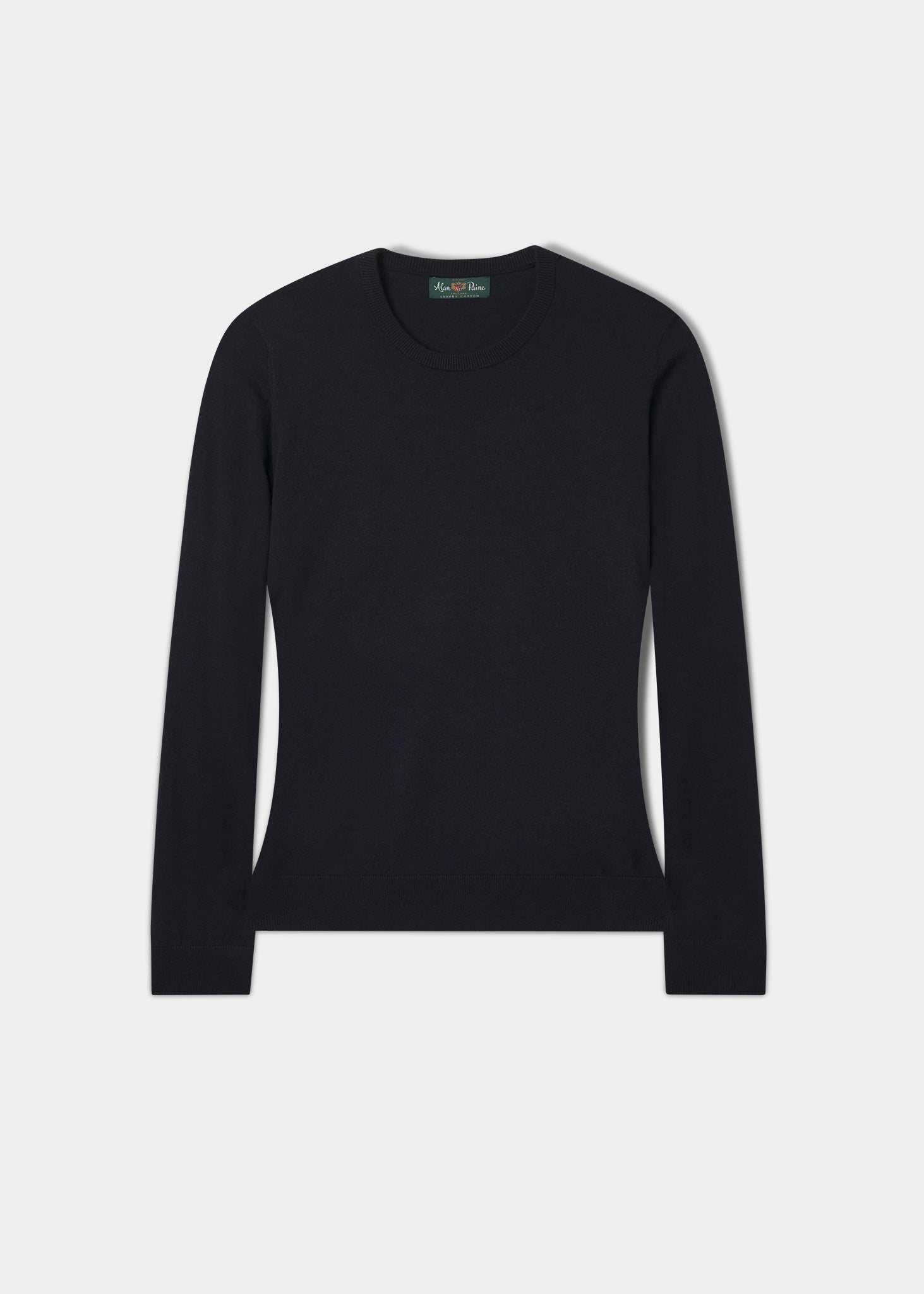 Freya Cotton Cashmere Crew Neck Jumper In Dark Navy