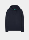 Gaisby Cotton Merino Hoodie in Dark Navy