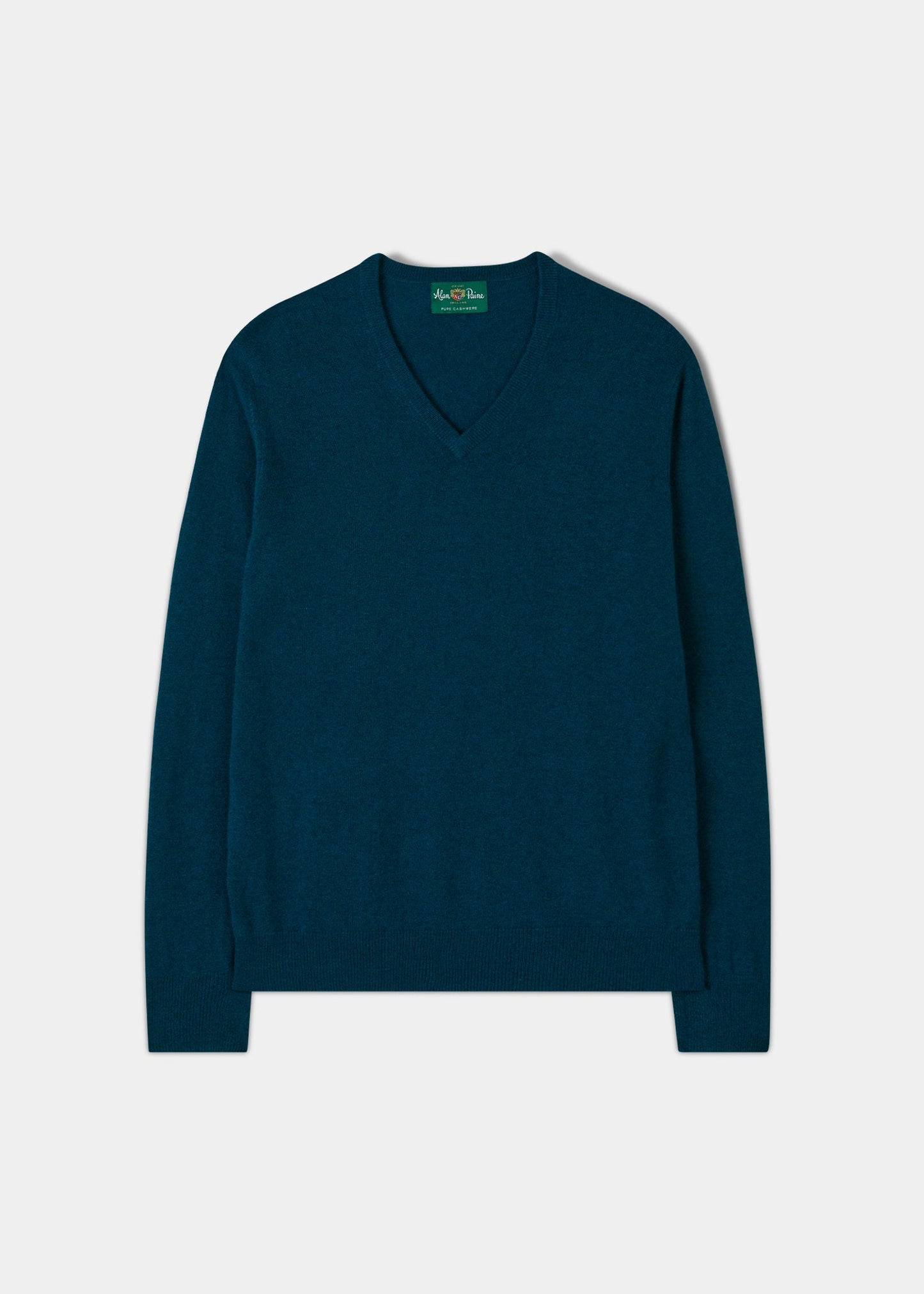 Haddington Cashmere Jumper in Bottle Blue - Regular Fit