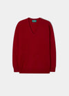 Hampshire Lambswool Saddle Shoulder Dubonnet Jumper