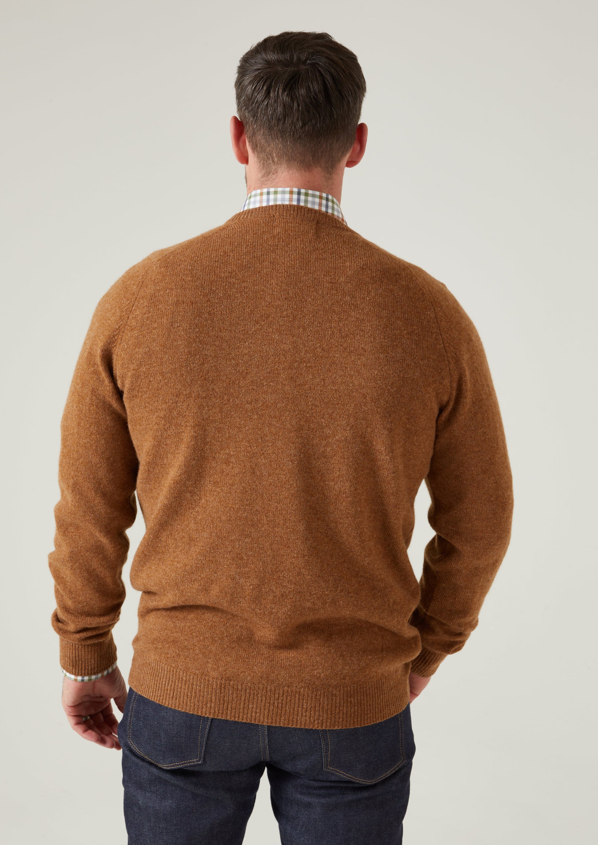 Kilsyth Men's Lambswool Jumper in Driftwood