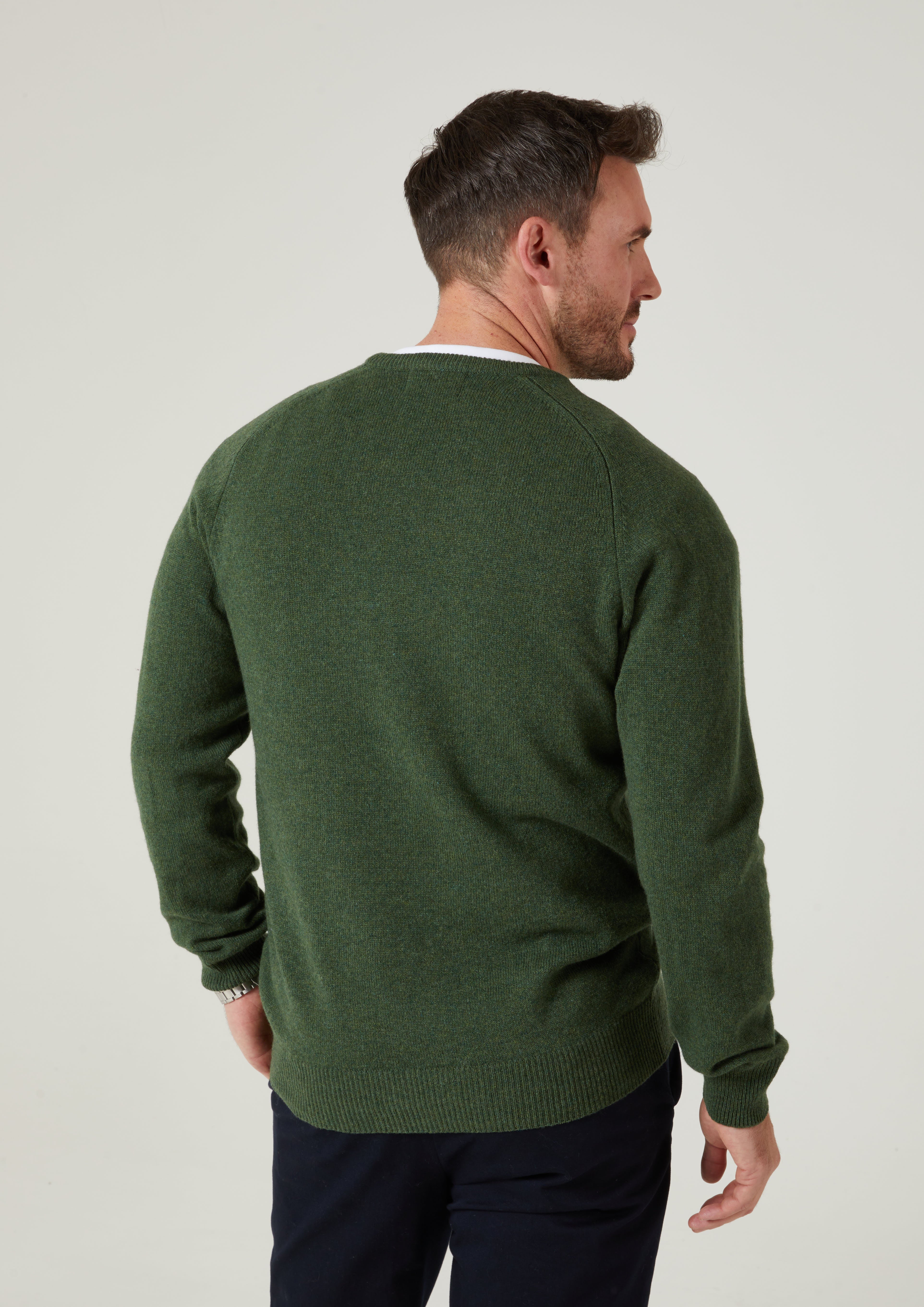 Men's shetland on sale wool crewneck sweater