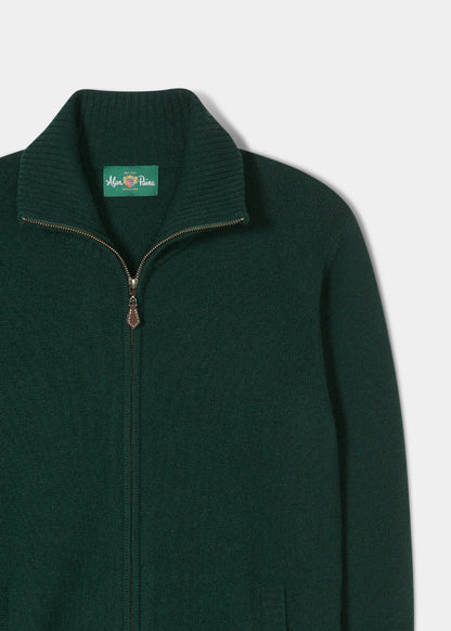 Lambswool-Half-Zip-Sweater-Tartan-Green