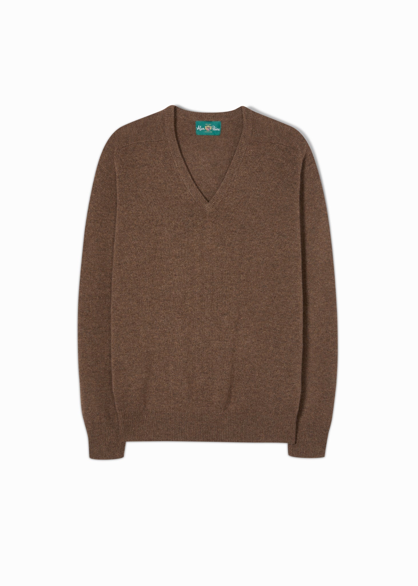 Lambswool Saddle Shoulder Tobacco Jumper