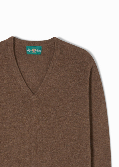 Lambswool Saddle Shoulder Tobacco Jumper