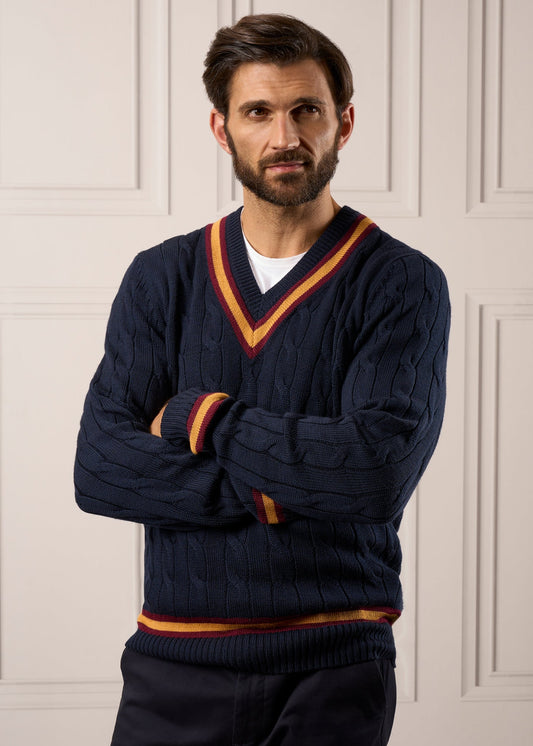 Mens-Merino-Cricket-Sweater-Navy-Gold-1