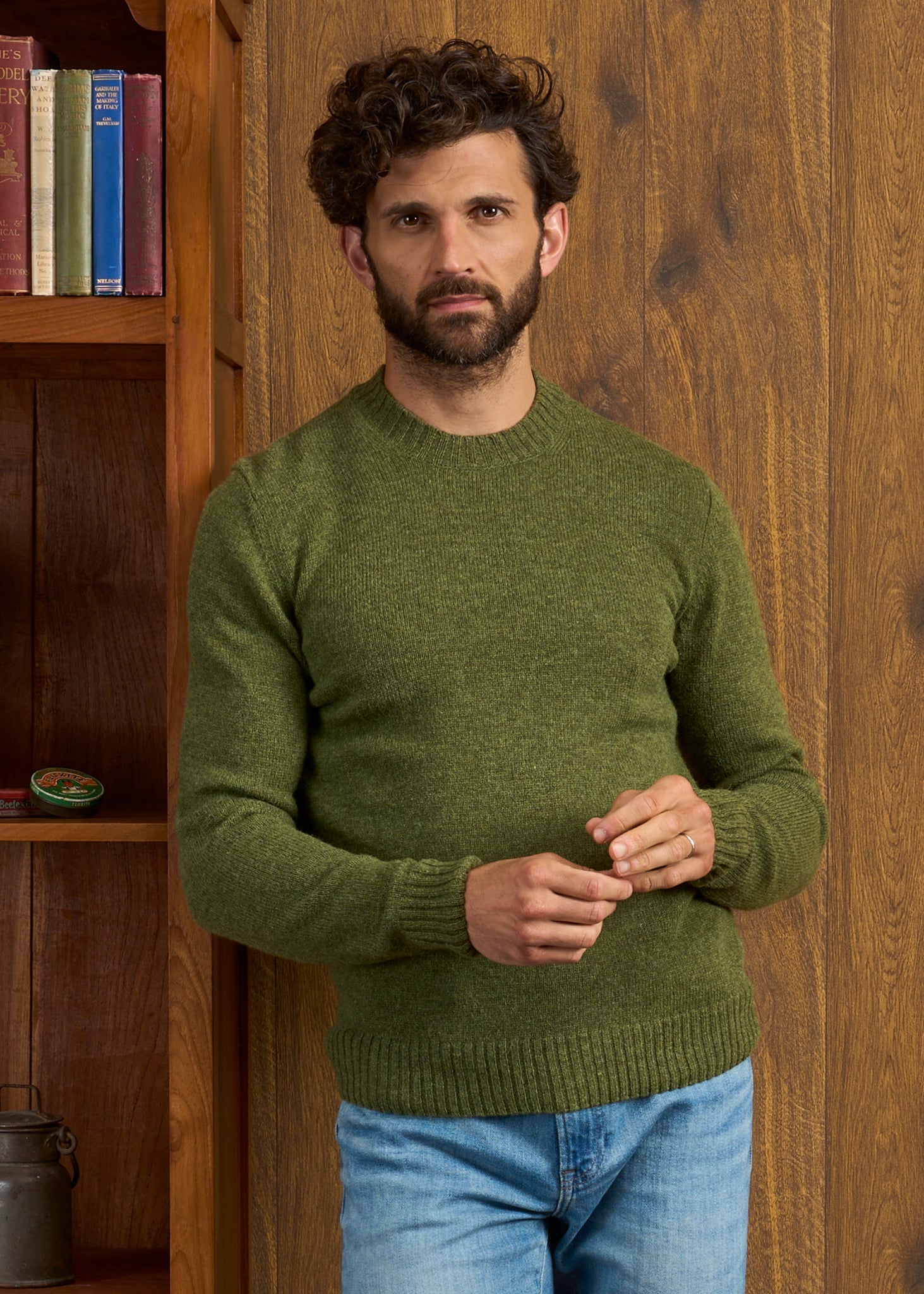 Kinnadie Supersoft Shetland Jumper In Dark Apple 