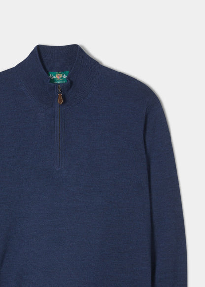 Merino-Wool-Half-Zip-Jumper-Indigo