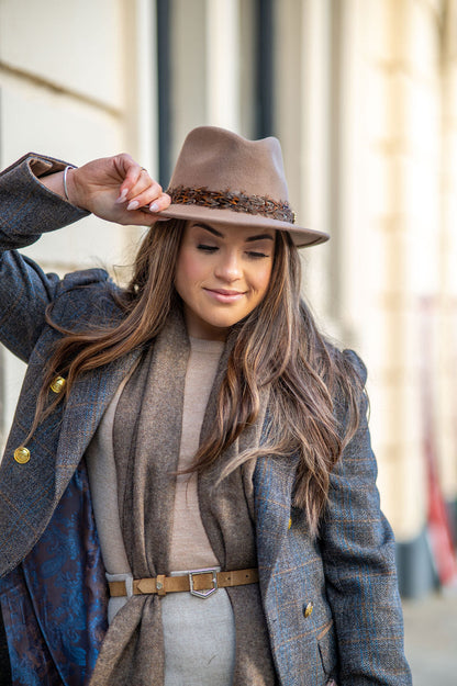 Richmond Ladies Fedora In Mink