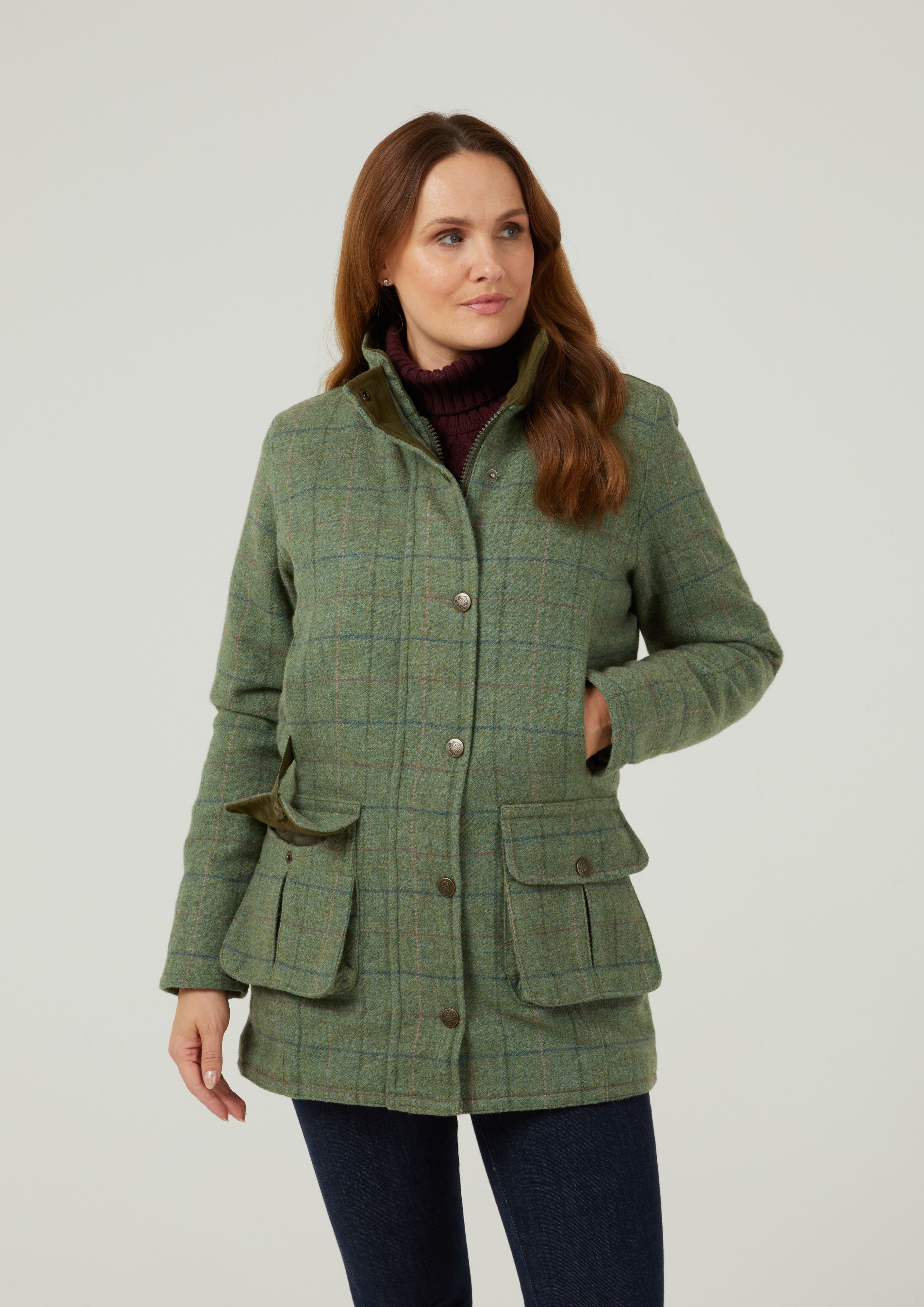 Rutland Ladies Waterproof Shooting Coat In Spindle Alan Paine EU