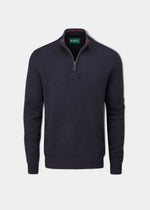 Streetly Men's 1/2 Zip Mock Neck Jumper In Navy