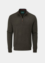 Streetly Men's 1/2 Zip Mock Neck Jumper In Seaweed