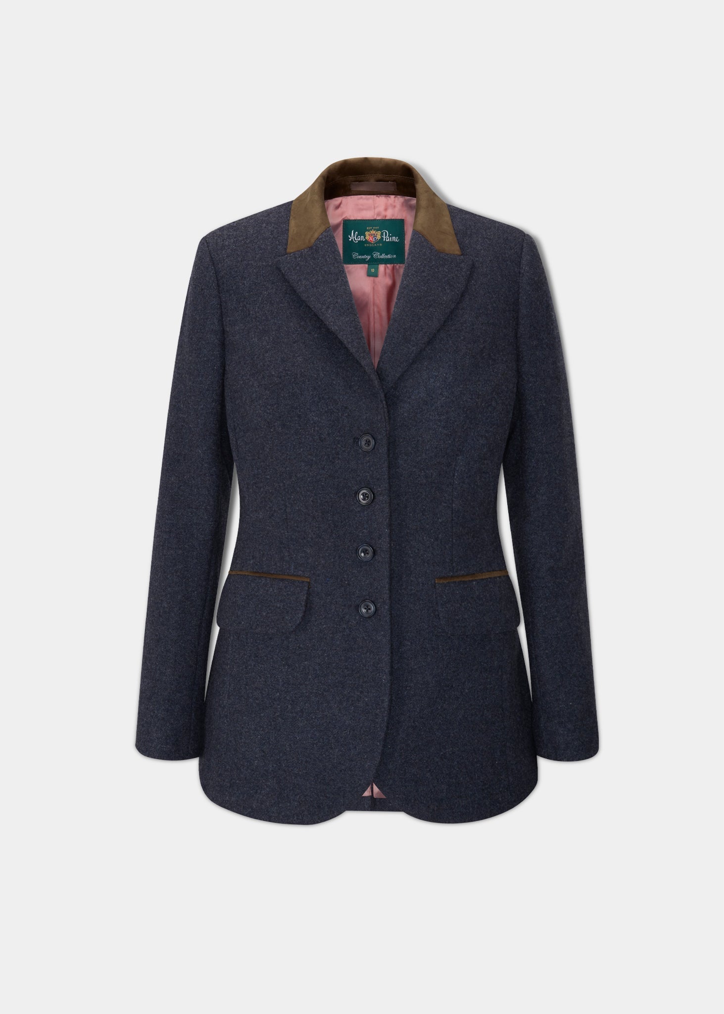 Ladies blue tweed blazer best sale