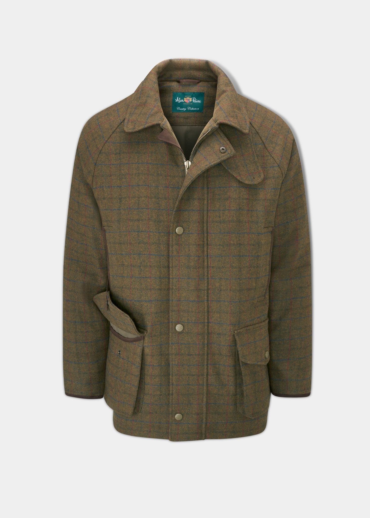 Surrey Waterproof Tweed Coat In Moor 