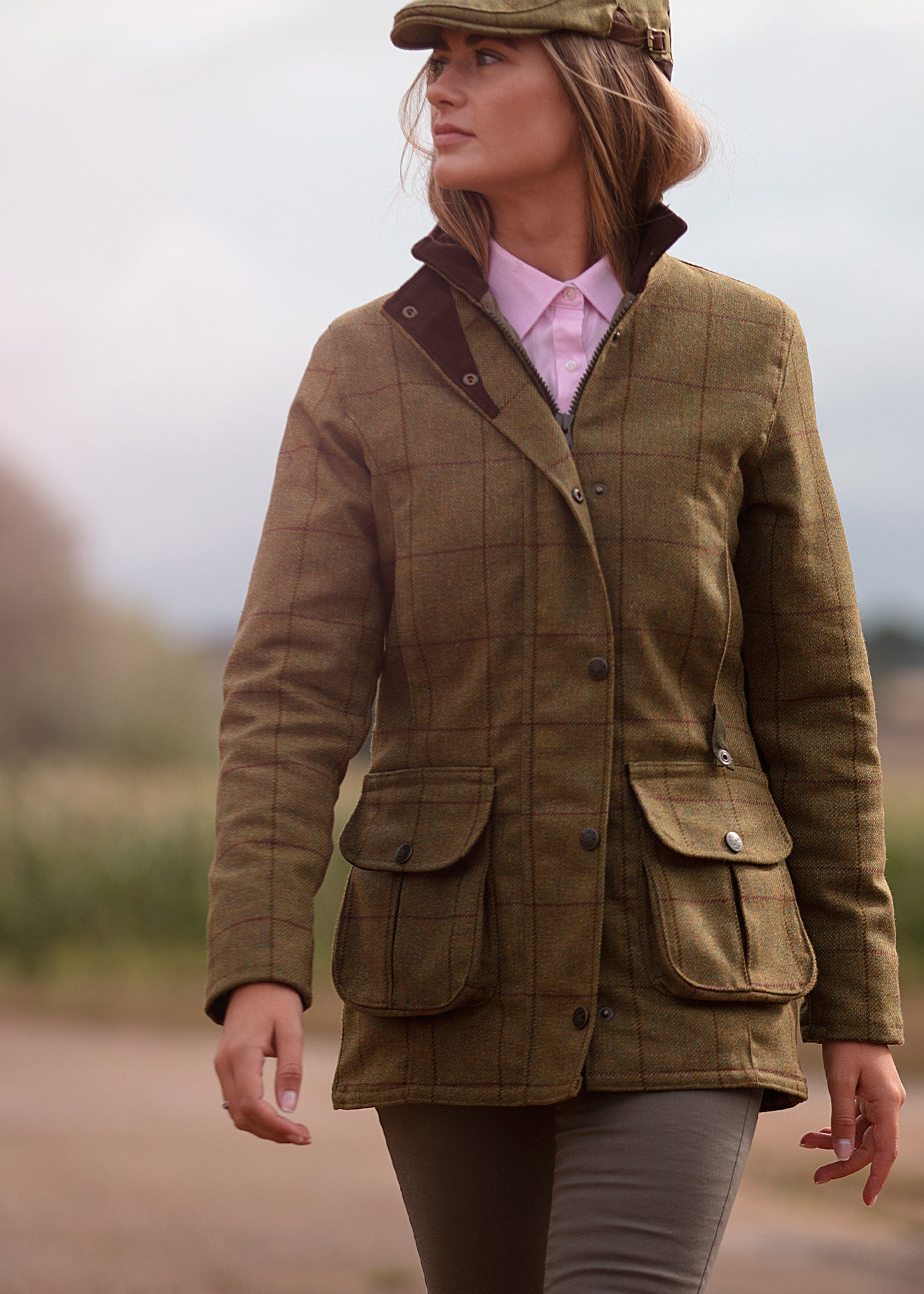 Ladies tweed shooting coat sale