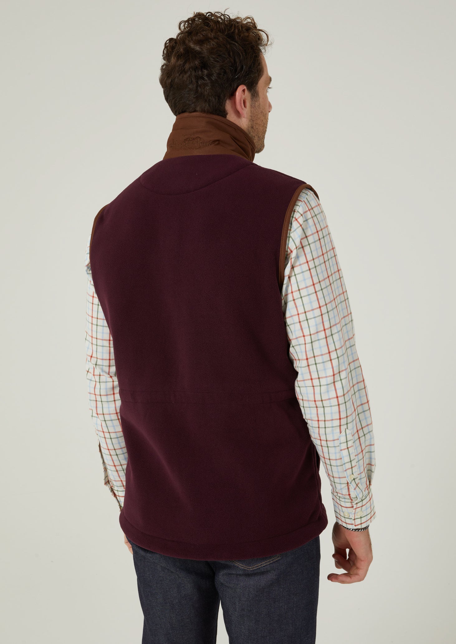 Aylsham Men s Fleece Waistcoat In Merlot Alan Paine EU Alan