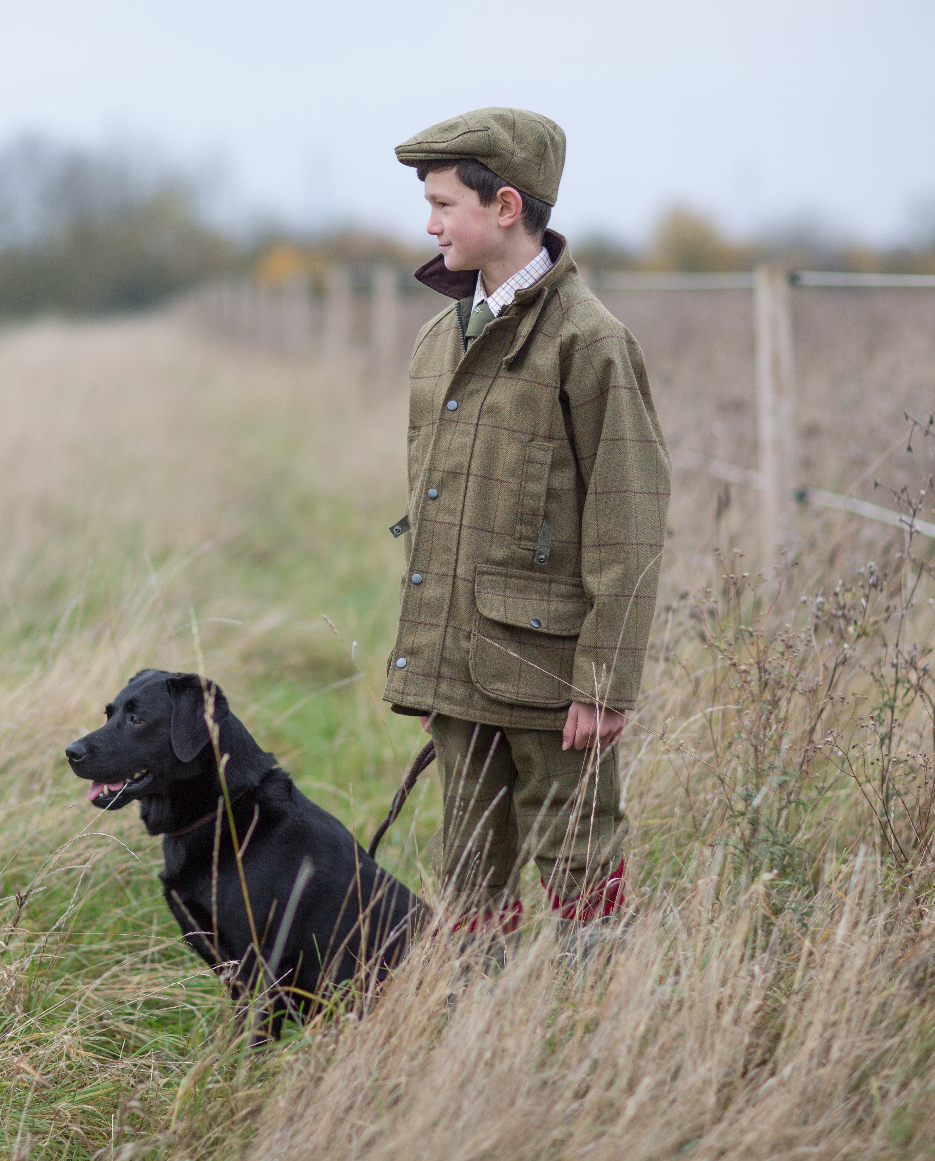 Rutland Children s Tweed Coat In Lichen