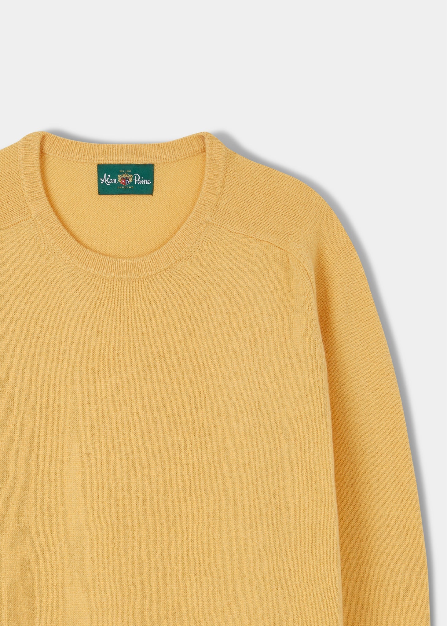 Dorset Men s Lambswool Jumper in Canary Classic Fit