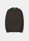 Men's Crew Neck Lambswool Jumper in Cocoa