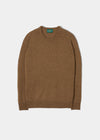 Men's Crew Neck Lambswool Jumper in Driftwood