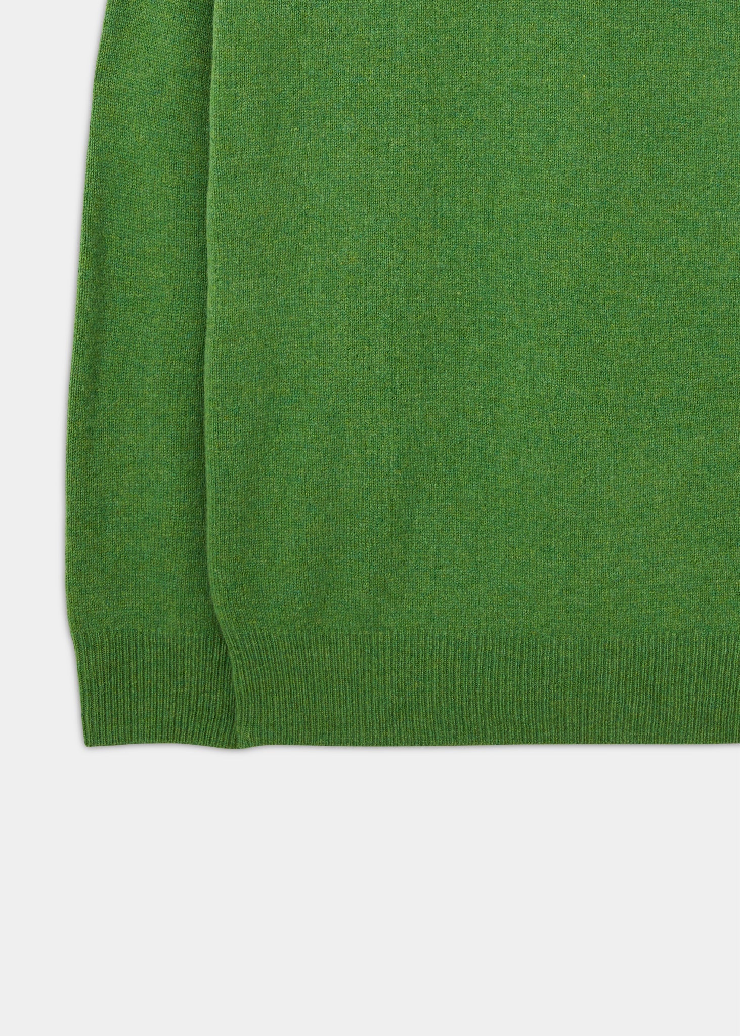 Men's Crew Neck Lambswool Jumper in Watercress