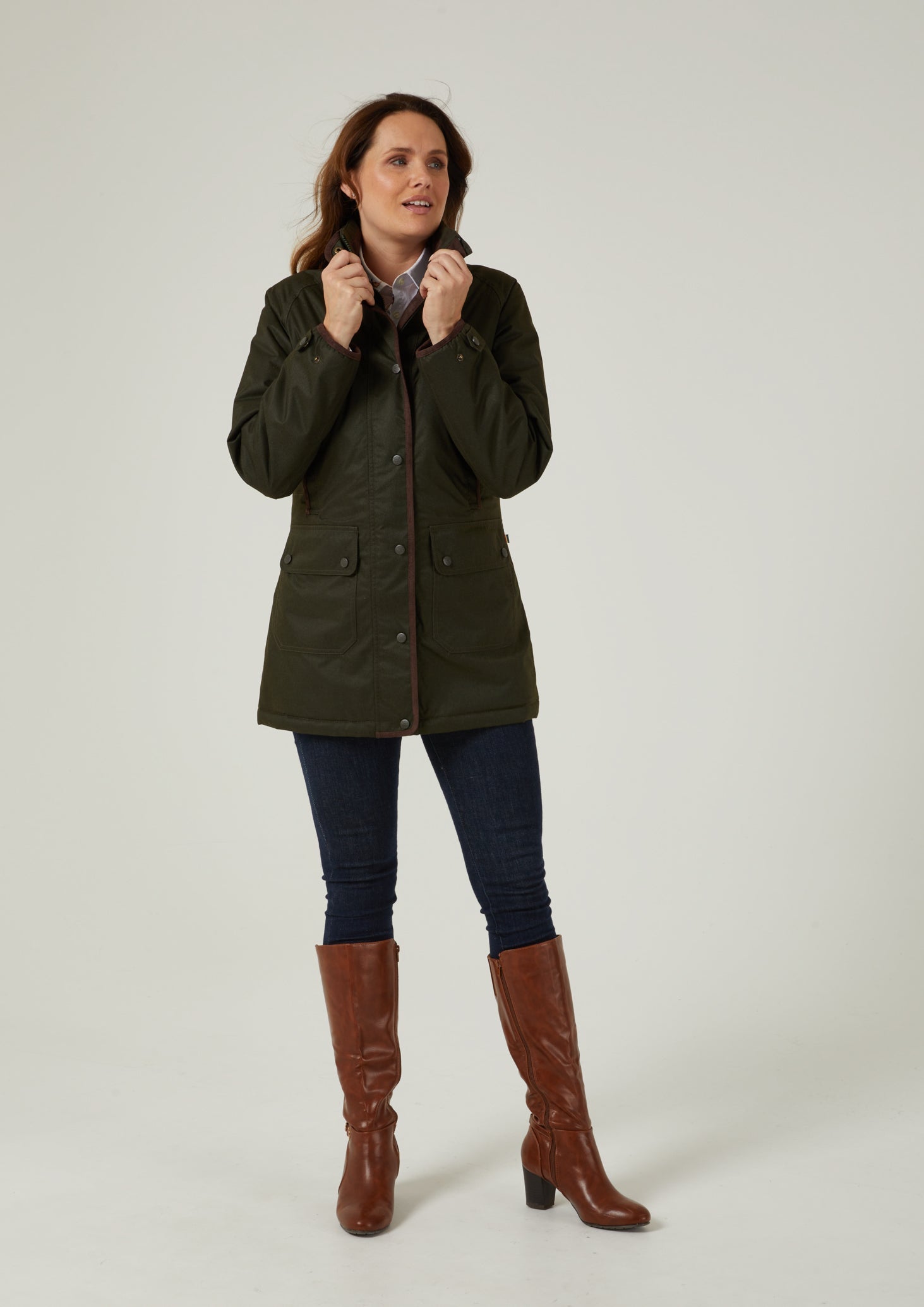 ALAN PAINE Fernley Weekend Coat - Ladies Waterproof - Woodland – A Farley