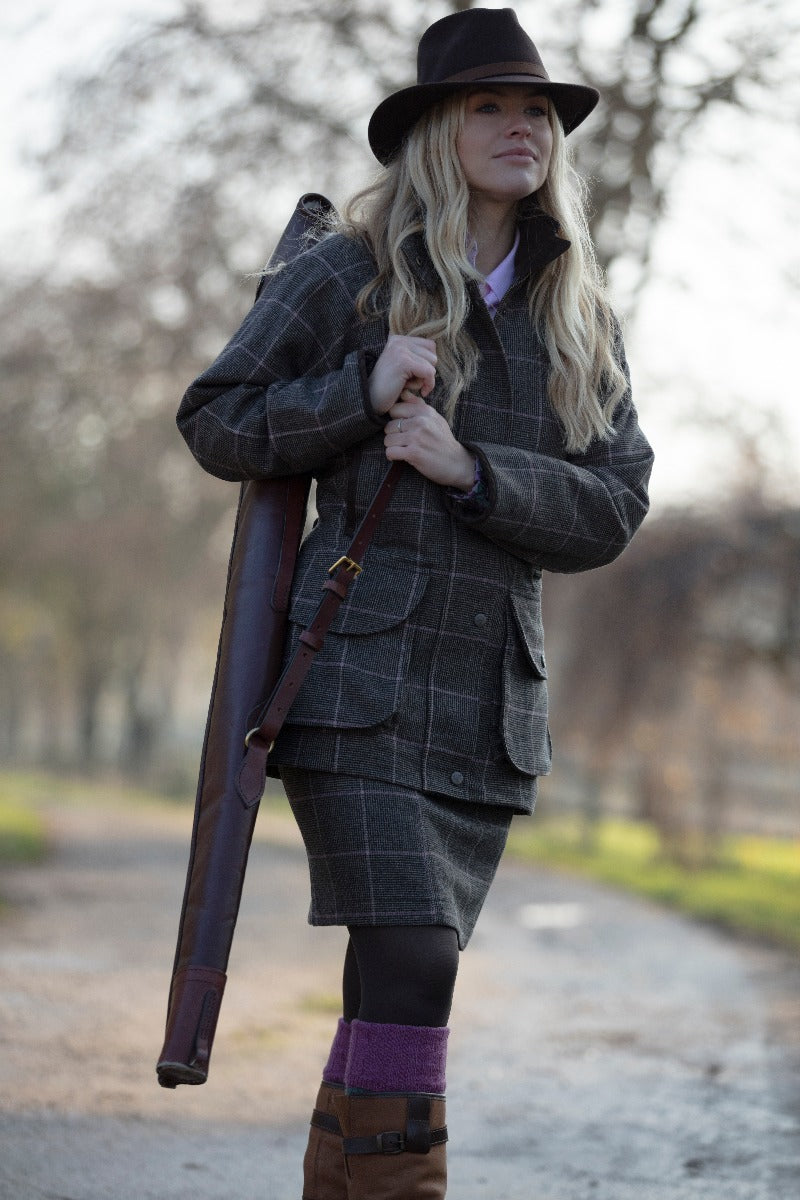 Combrook Ladies Tweed Field Jacket In Ebony Women s Coats