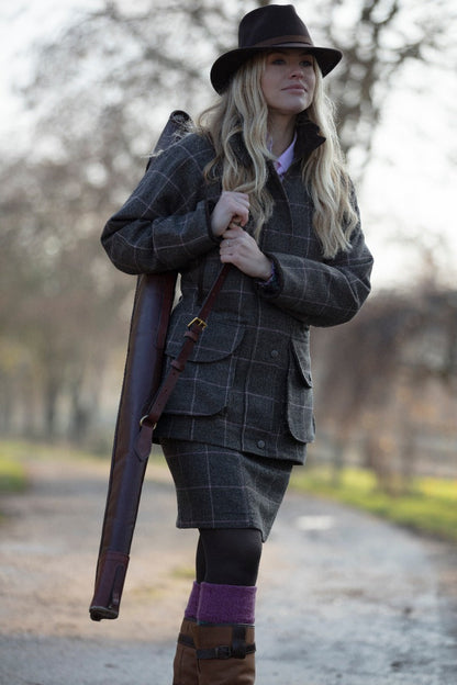 ladies-combrook-tweed-field-jacket-ebony