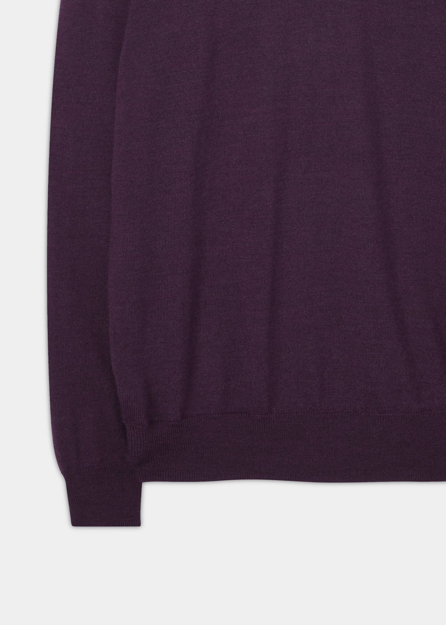 Linton Merino Wool Roll Neck Jumper in Black Grape