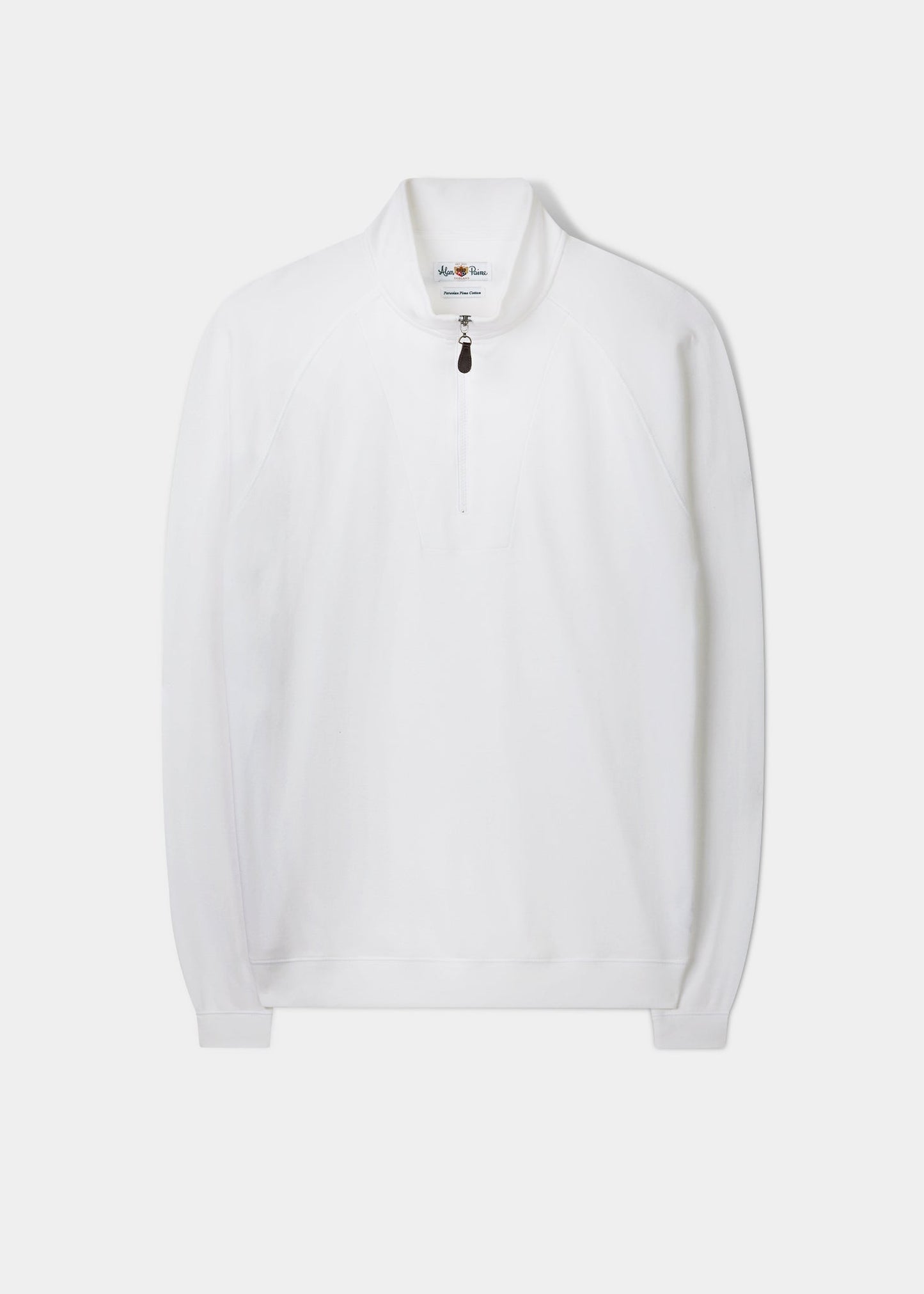 Morville 1/4 Zip Interlock Jersey In White