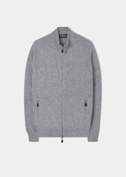 Midhurst Full Zip Jumper In Silver 