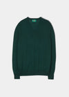 Millbreck Men's Merino Wool V Neck Jumper in Green