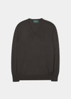 Millbreck Merino Wool Jumper in Dark Brown