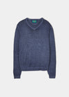 Men's Faded Dye Merino Jumper In Nightshade