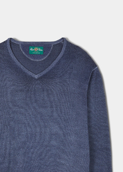 Men's Faded Dye Merino Jumper In Nightshade